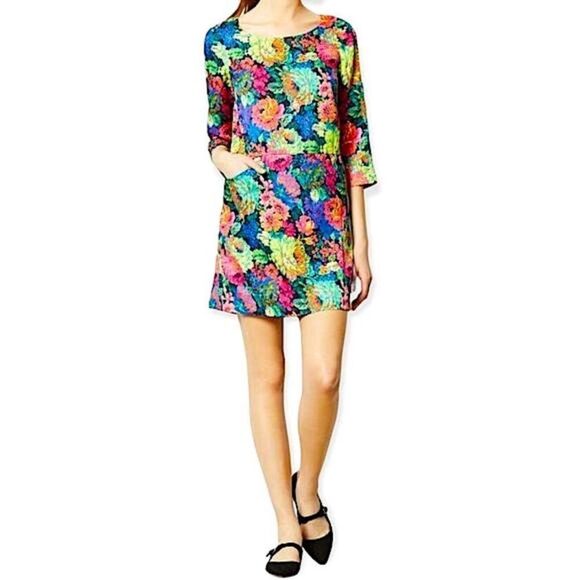 ANTHROPOLOGIE Dress HD IN PARIS Tropicalist Shift Size XS • BLOGGER FAVORITE • - Picture 4 of 13
